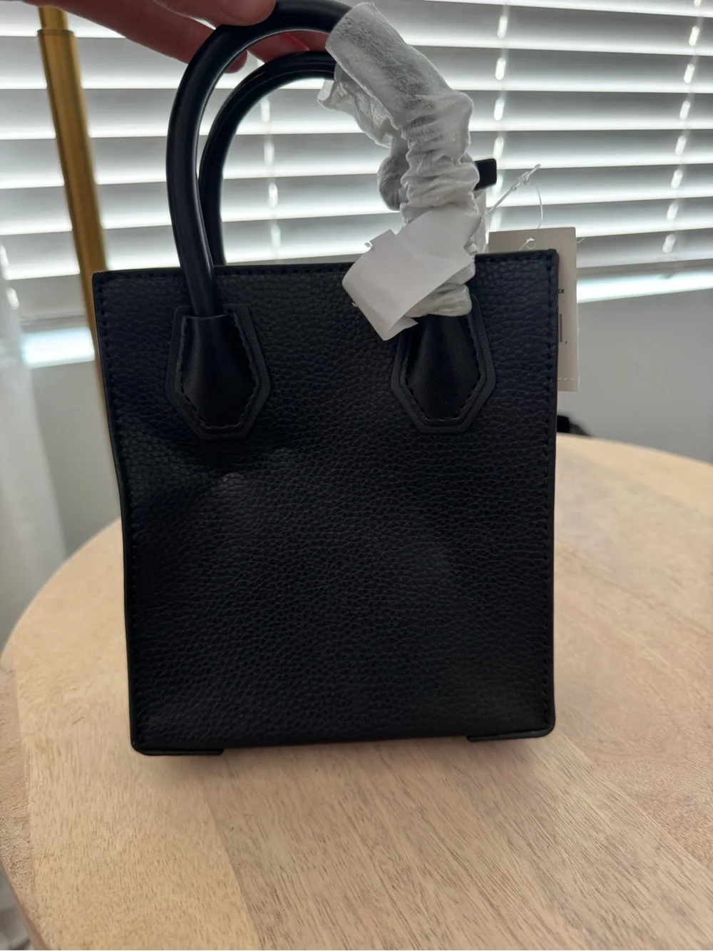 NWT Michael Kors Women Mercer Extra-Small Pebbled Leather Crossbody Bag,Black